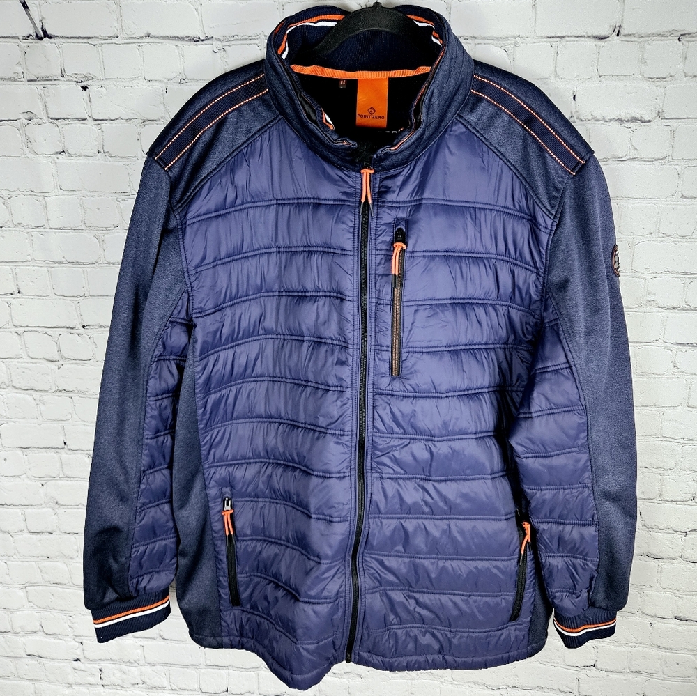 POINT ZERO | quilted full zip lightweight puffer style jacket